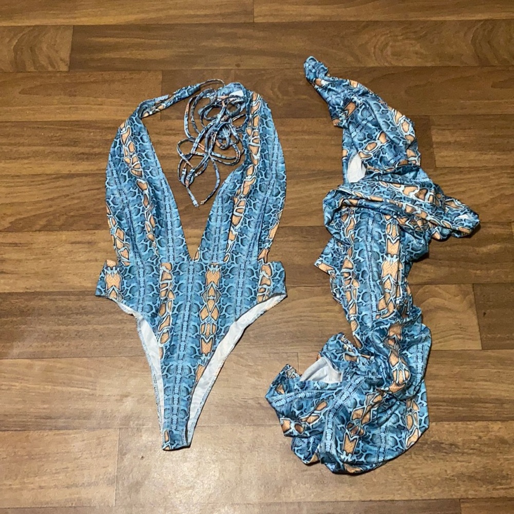 One piece swimsuit bikini.